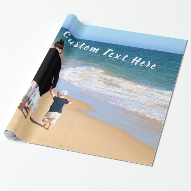 Benutzerdefiniertes Foto Textformatierung Papier f Geschenkpapier (Ungerollt)