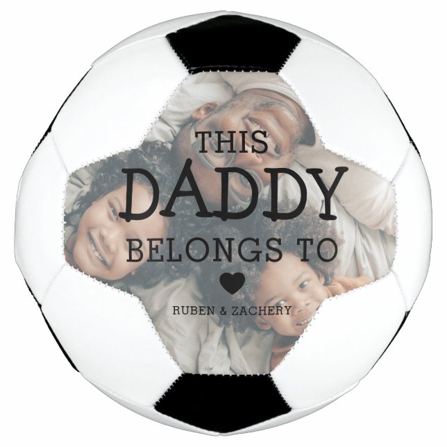 Benutzerdefiniertes Foto 'This Daddy gehört to' |  Fußball (Vorderseite)