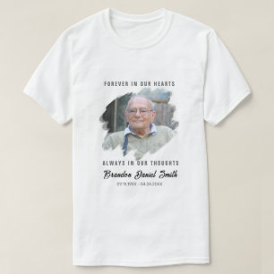 Benutzerdefiniertes Foto-Trauer-Shirt Name Daten G T-Shirt
