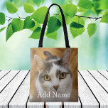 Benutzerdefiniertes Foto und doppelter Name Tasche<br><div class="desc">Laden Sie ein Foto hoch, fügen Sie einen Namen oder einen Text hinzu und erstellen Sie ganz einfach Ihre personalisierte doppelseitige Foto-Tote-Tasche. Klicken Sie auf Weiter, um die Textfarbe zu ändern. Sie können dieses Design auf anderen Zazzle-Produkten übertragen und an die meisten Zazzle-Produkte anpassen. Standard Studio Designs werden in hochauflösender...</div>