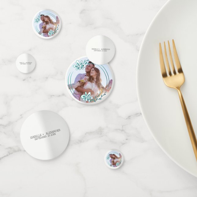 Benutzerdefiniertes Foto und Kränz Konfetti (Gruppe)