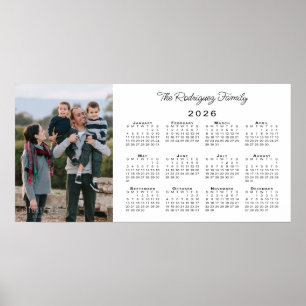 Benutzerdefiniertes Foto und Name 2026-Kalender Poster