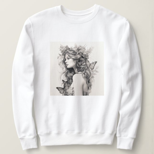Benutzerdefiniertes Foto und Name Personalisiert H Sweatshirt (Design vorne)