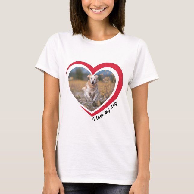 Benutzerdefiniertes Foto und Name Personalisiert T-Shirt (Vorderseite)