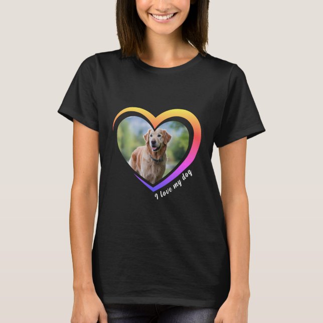 Benutzerdefiniertes Foto und Name Personalisiert T-Shirt (Vorderseite)