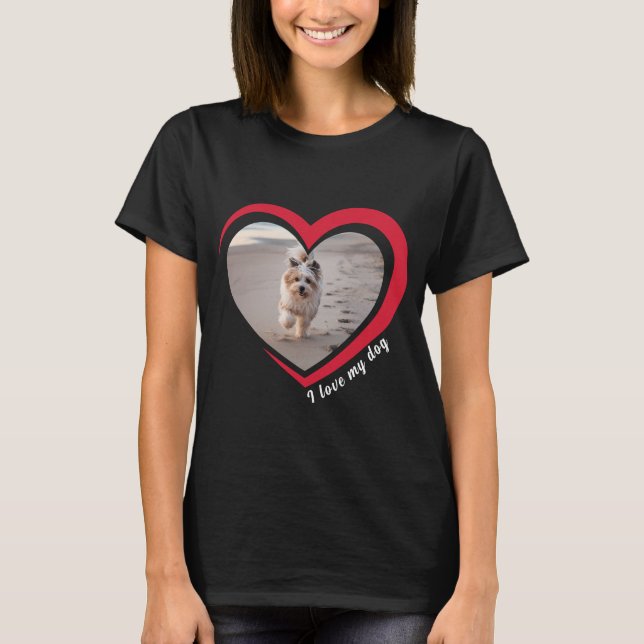 Benutzerdefiniertes Foto und Name Personalisiert T-Shirt (Vorderseite)
