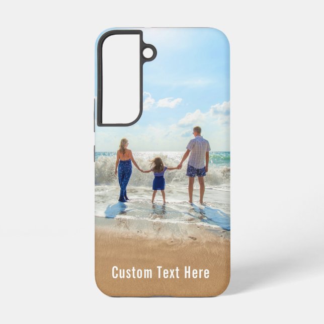 Benutzerdefiniertes Foto und Personalisierter Text Samsung Galaxy Hülle (Rückseite)