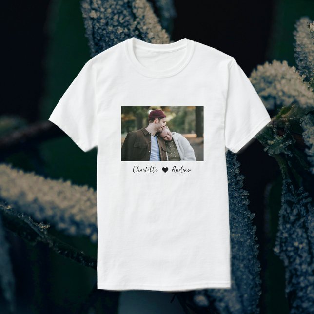 Benutzerdefiniertes Foto und Personalisierter Text T-Shirt (Zazzle Custom Made Photo And Text Personalized T-Shirt-Template. Add Your Own Image (Design Front))