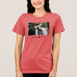Benutzerdefiniertes Foto und Personalisierter Text Tri-Blend Shirt