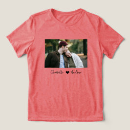 Benutzerdefiniertes Foto und Personalisierter Text Tri-Blend Shirt