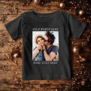 Benutzerdefiniertes Foto und Text Baby T-shirt