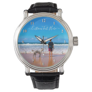 Benutzerdefiniertes Foto und Text - Eigenes Design Armbanduhr