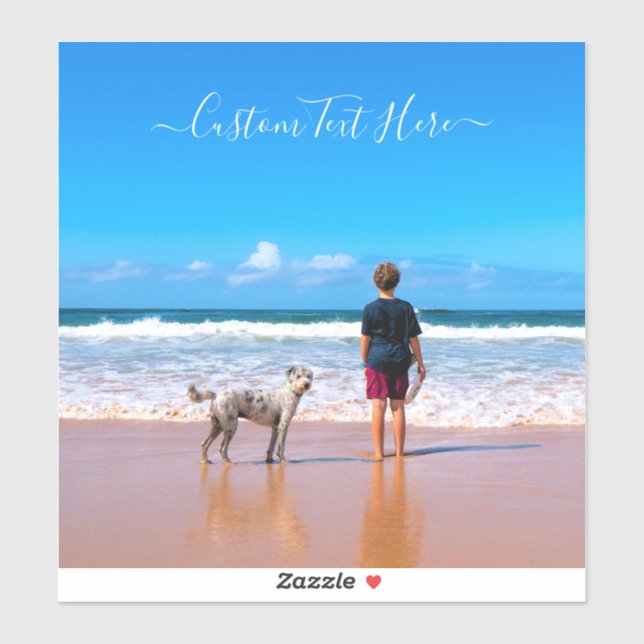 Benutzerdefiniertes Foto und Text - Eigenes Design Aufkleber (Blatt)