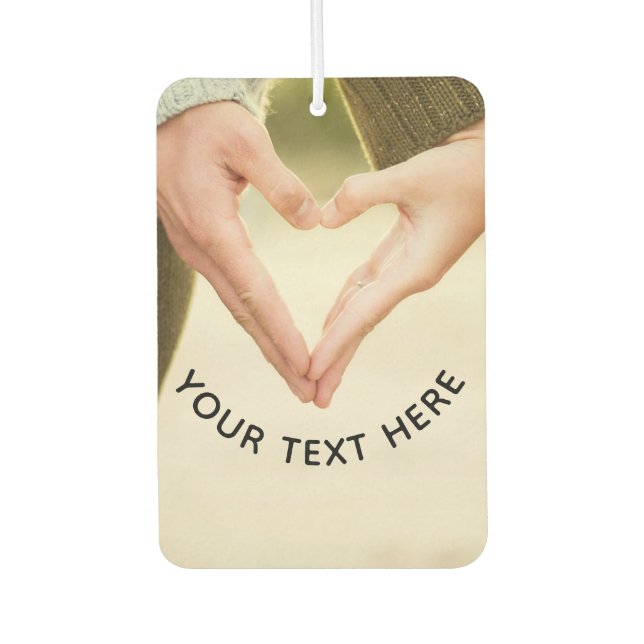 Benutzerdefiniertes Foto und Text - Eigenes Design Autolufterfrischer (Vorderseite)