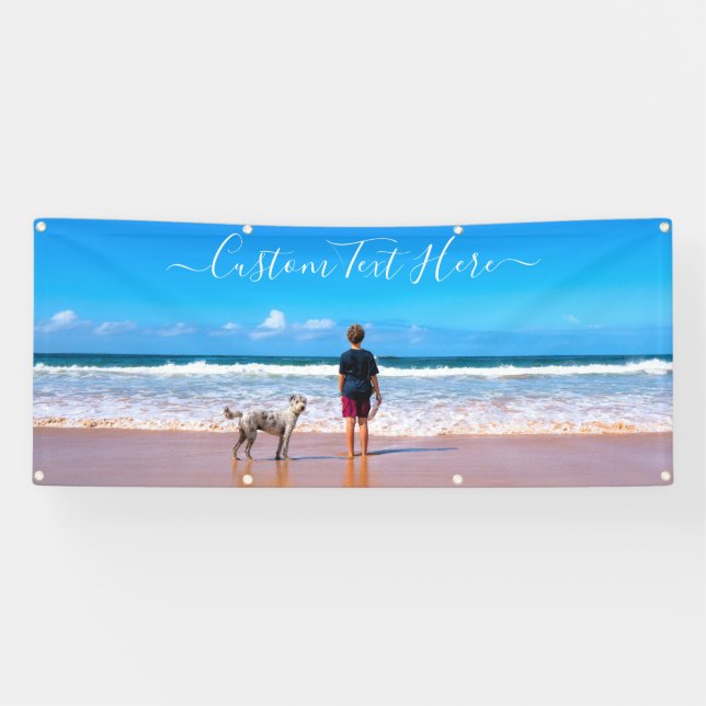 Benutzerdefiniertes Foto und Text - Eigenes Design Banner (Horizontal)
