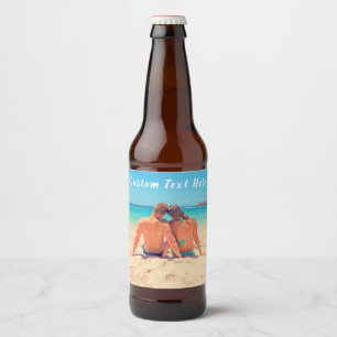 Benutzerdefiniertes Foto und Text - Eigenes Design Bierflaschenetikett