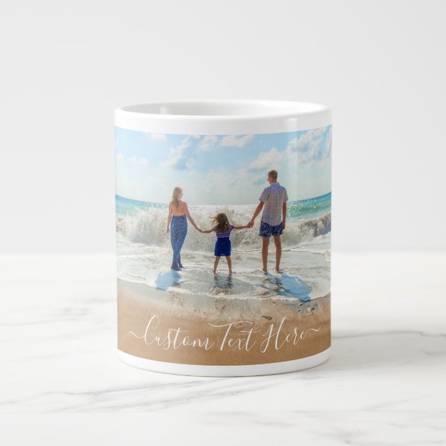 Benutzerdefiniertes Foto und Text - Eigenes Design Jumbo-Tasse (Vorderseite)