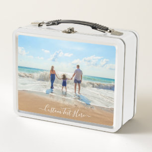 Benutzerdefiniertes Foto und Text - Eigenes Design Metall Brotdose
