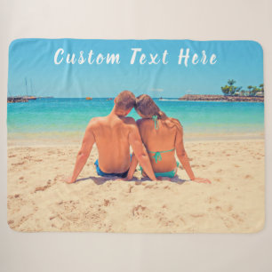 Benutzerdefiniertes Foto und Text - Eigenes Design Sherpadecke