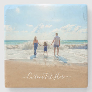 Benutzerdefiniertes Foto und Text - Eigenes Design Steinuntersetzer