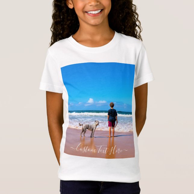 Benutzerdefiniertes Foto und Text - Eigenes Design T-Shirt (Vorderseite)