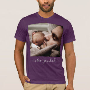 Benutzerdefiniertes Foto und Text - I Liebe VATER T-Shirt