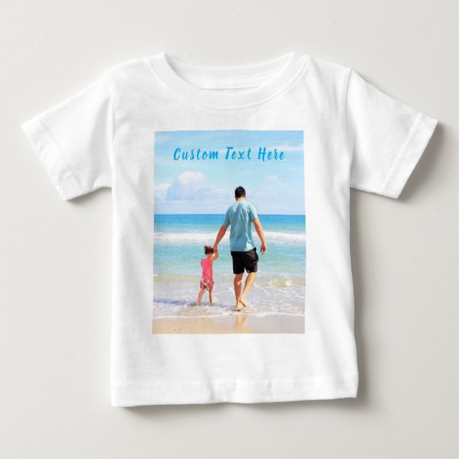 Benutzerdefiniertes Foto und Text - Ihr eigenes De Baby T-shirt (Vorderseite)