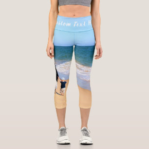 Benutzerdefiniertes Foto und Text - Ihr eigenes De Capri Leggings
