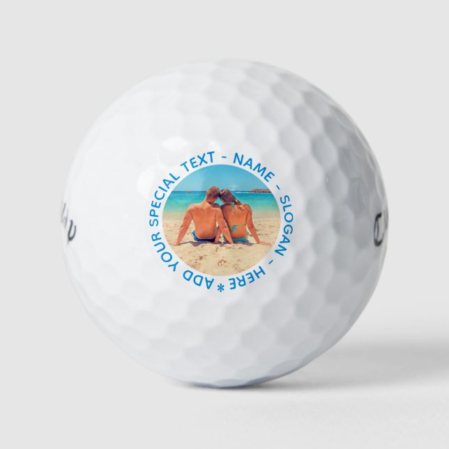 Benutzerdefiniertes Foto und Text - Ihr eigenes De Golfball (Vorderseite)