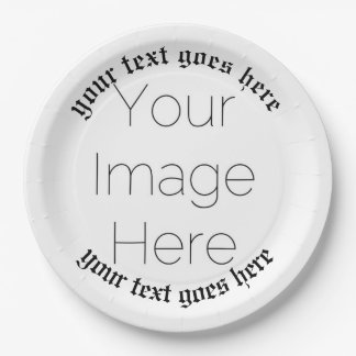 Benutzerdefiniertes Foto und Text Kirche – Religiö Pappteller