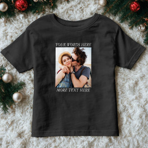 Benutzerdefiniertes Foto und Text Kleinkind T-shirt