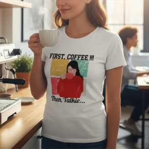 Benutzerdefiniertes Foto und Text Lustiger Bürohum T-Shirt