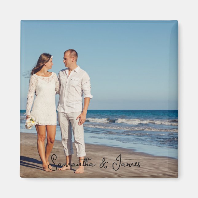 Benutzerdefiniertes Foto und Text Magnet (Vorne)