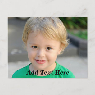 Benutzerdefiniertes Foto und Text Postkarte