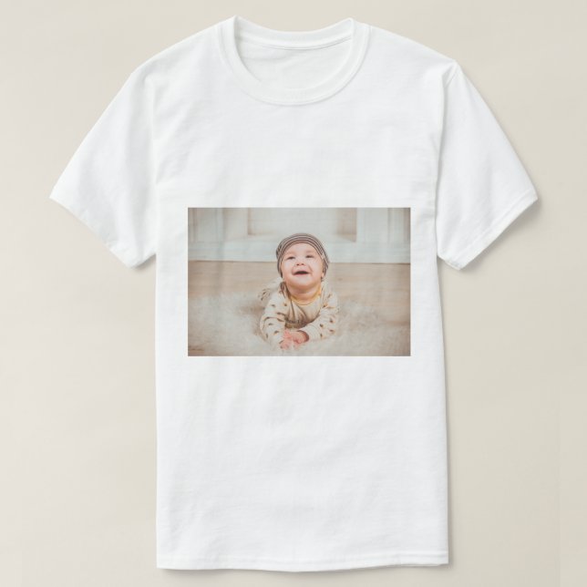 Benutzerdefiniertes Foto und Text T-Shirt (Design vorne)
