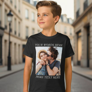 Benutzerdefiniertes Foto und Text T-Shirt