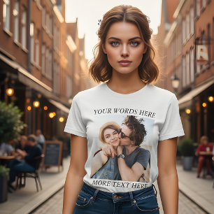 Benutzerdefiniertes Foto und Text T-Shirt