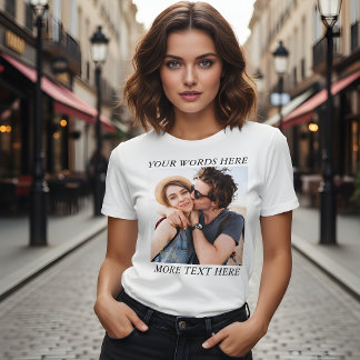 Benutzerdefiniertes Foto und Text Tri-Blend Shirt