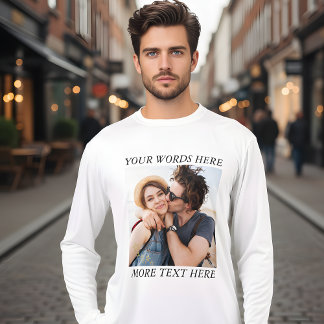 Benutzerdefiniertes Foto und Text Tri-Blend Shirt