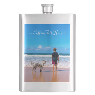 Benutzerdefiniertes Foto und Textflasche mit eigen Flachmann