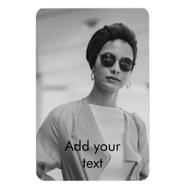 Benutzerdefiniertes Foto- und Textformat Magnet (Vertikal)