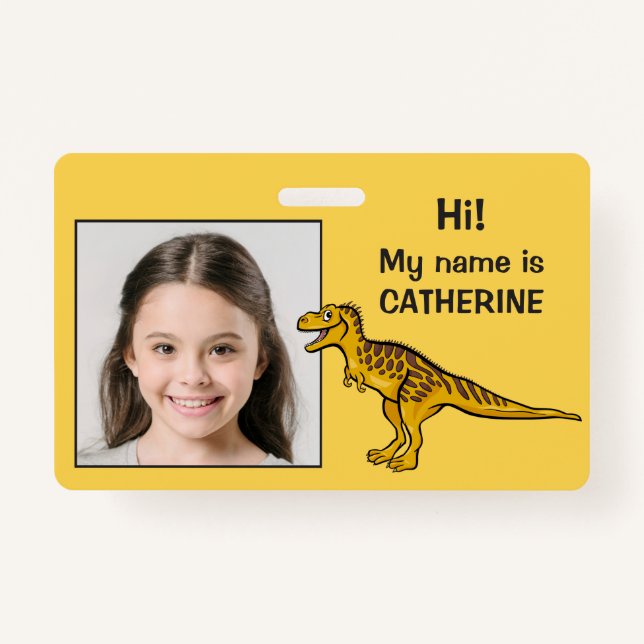 Benutzerdefiniertes Foto- und Textkids-ID-Abzeiche Ausweis (Vorderseite)