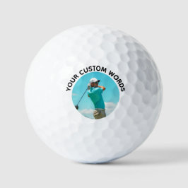 Benutzerdefiniertes Foto- und Textpassage für Golf Golfball