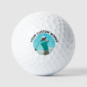 Benutzerdefiniertes Foto- und Textpassage für Golf Golfball