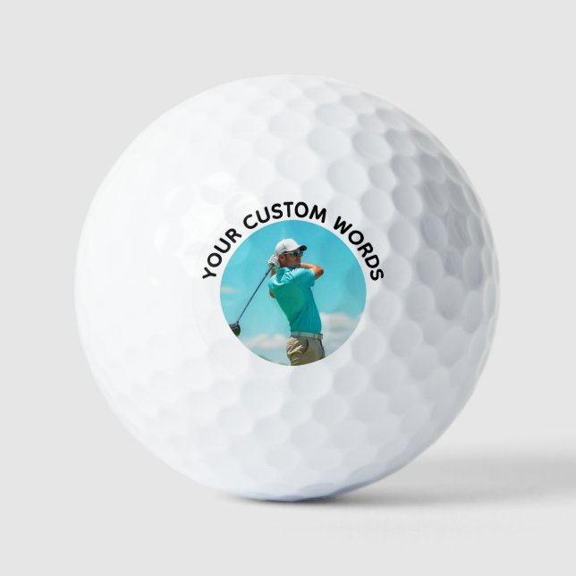 Benutzerdefiniertes Foto- und Textpassage für Golf Golfball (Vorderseite)
