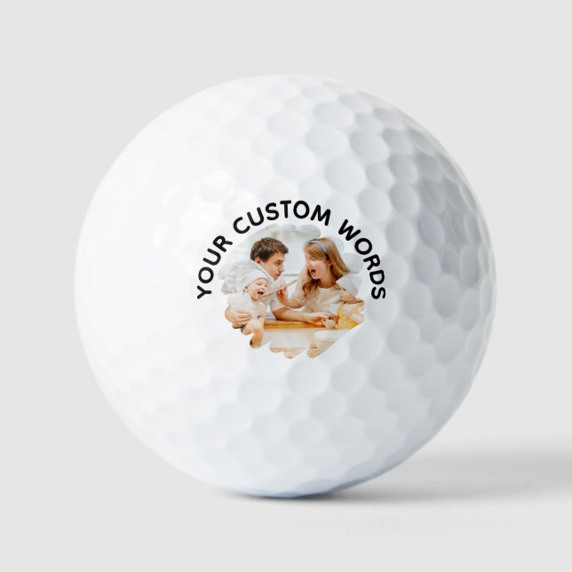 Benutzerdefiniertes Foto- und Textpassage für Golf Golfball (Vorderseite)