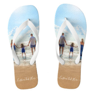 Benutzerdefiniertes Foto- und Textspiegeln Floppel Flip Flops