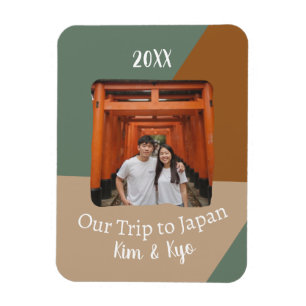 Benutzerdefiniertes Foto Unsere Reise nach Japan S Magnet