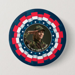 Benutzerdefiniertes Foto USA Militär, Band Grenze Button