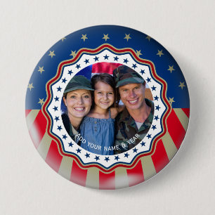 Benutzerdefiniertes Foto USA Militär - Veteran & M Button